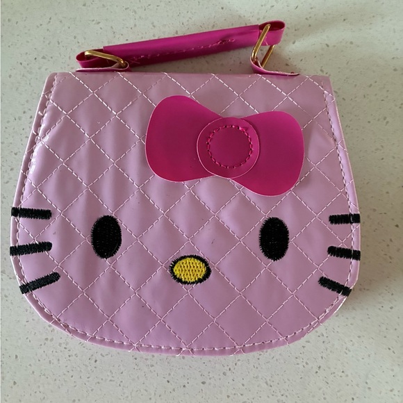 Hello Kitty Pink Quilted Crossbody Bag and Accessories NWOT - Picture 2 of 5